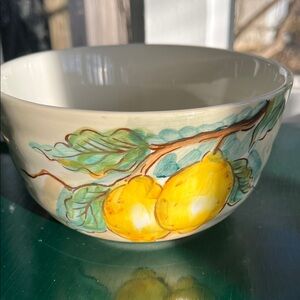 Watercolor Lemon by Maxcera Ceramic Bowl
